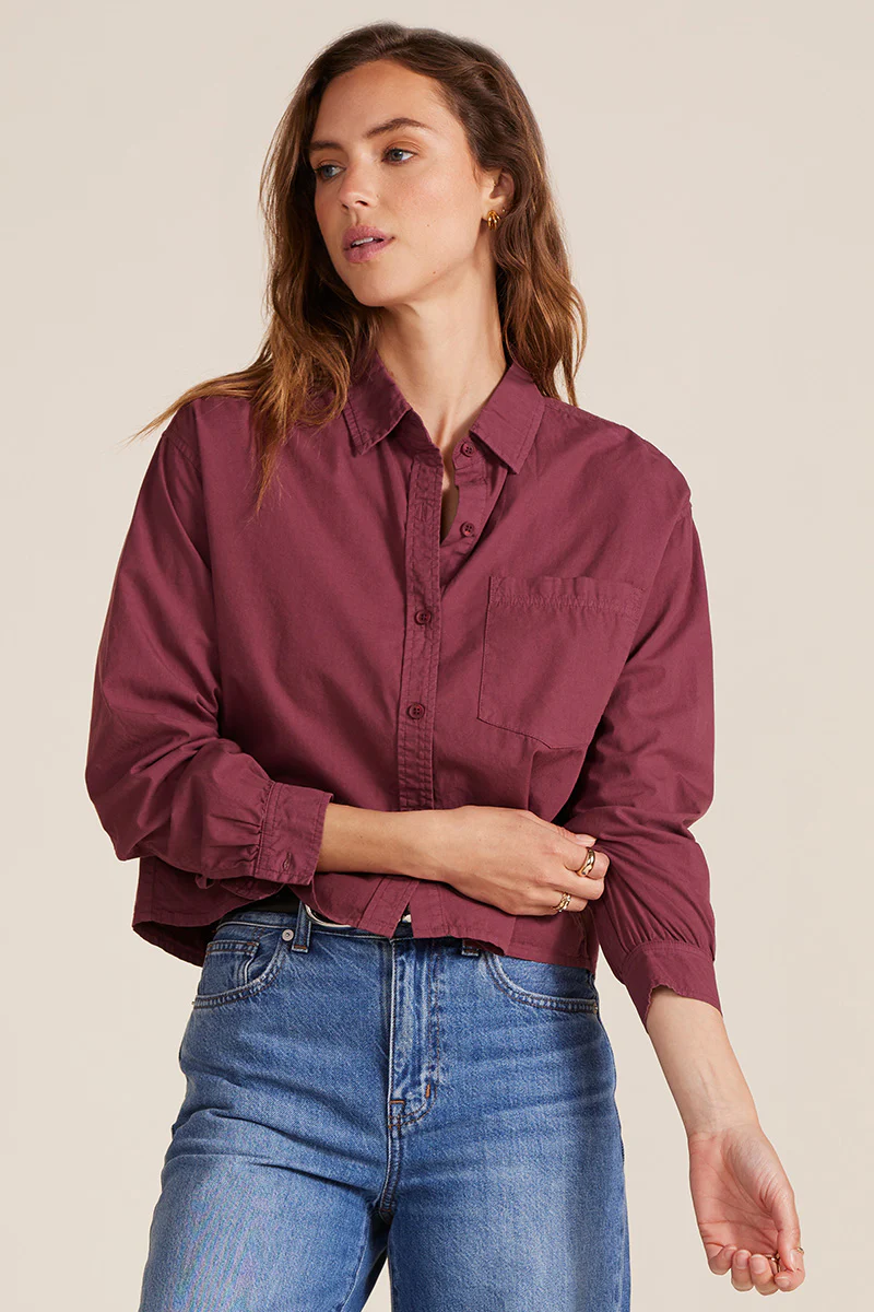 CROP BOXY LONG SLEEVE BUTTON FRONT - Image 3