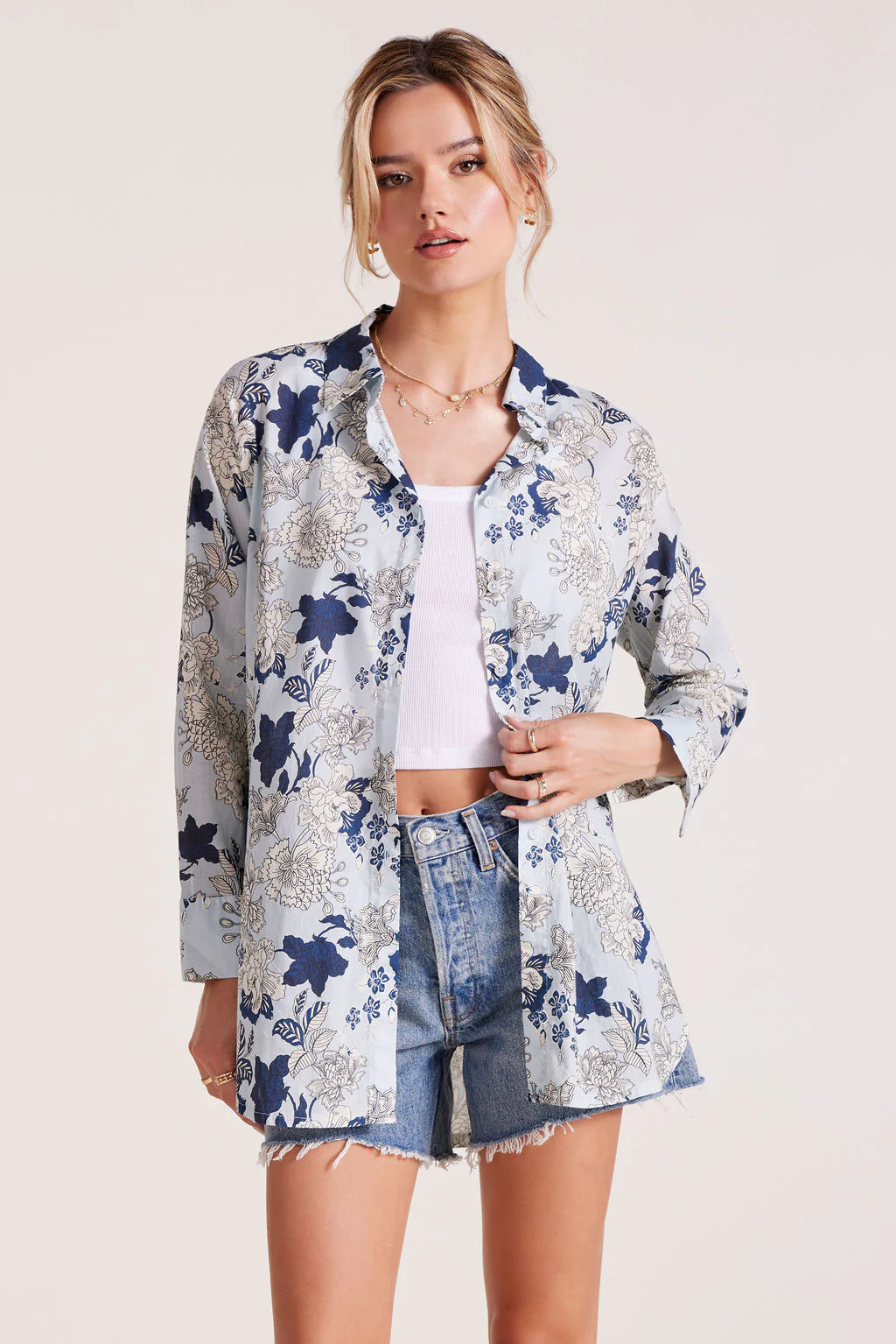 OVERSIZED BUTTON FRONT TUNIC - Image 4