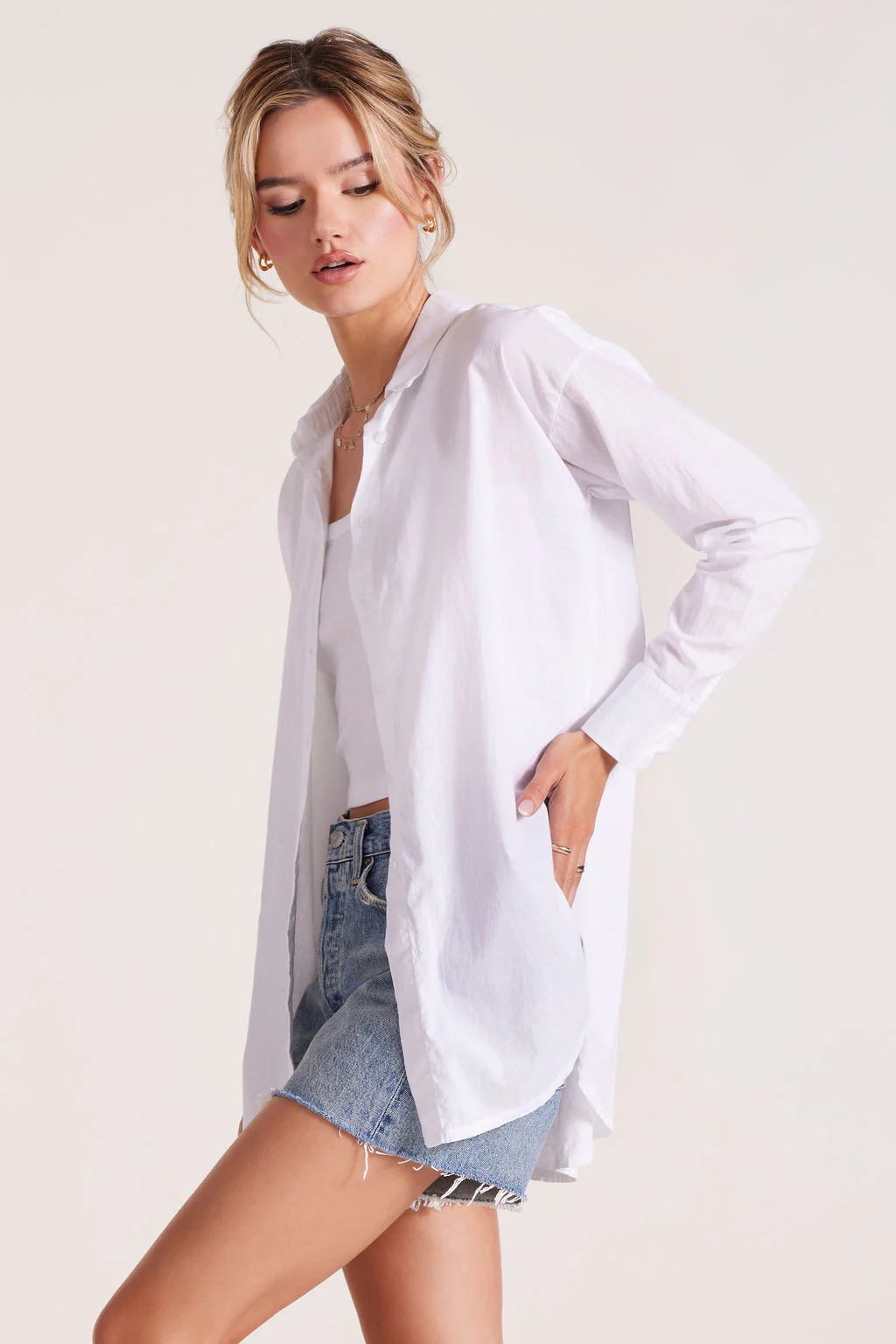 OVERSIZED BUTTON FRONT TUNIC - Image 2