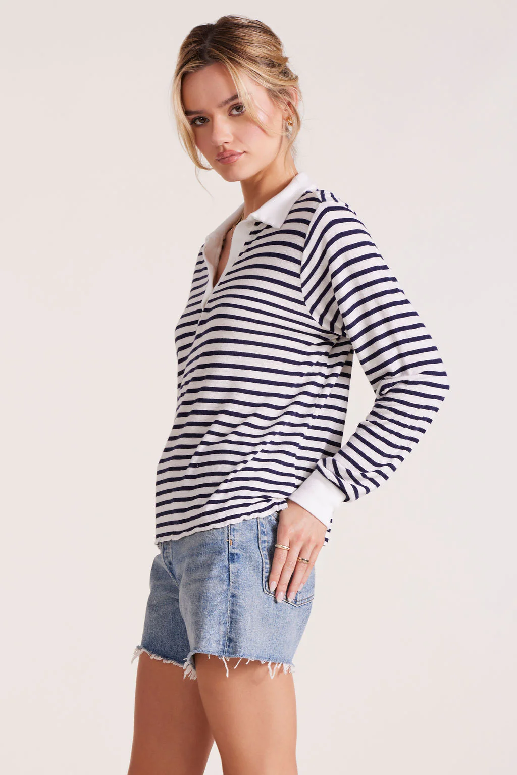 LONG SLEEVE POLO TEE - Image 4