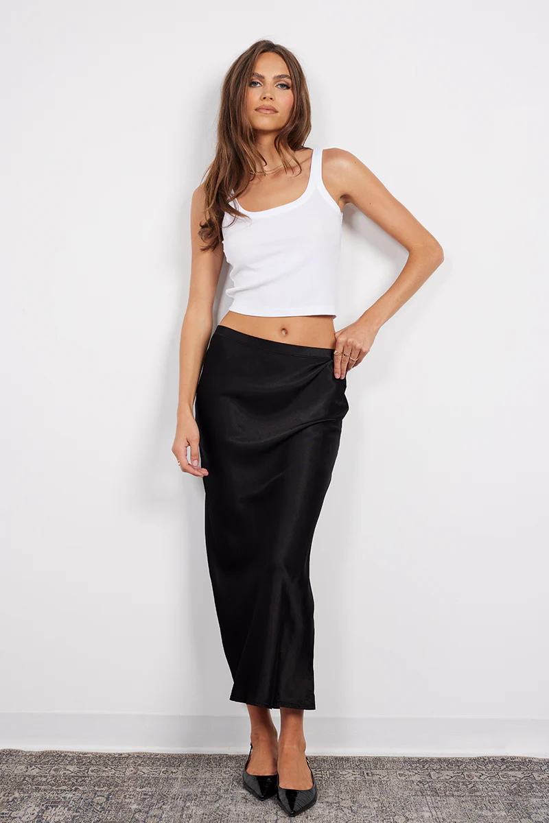 MIDI BIAS CUT SKIRT