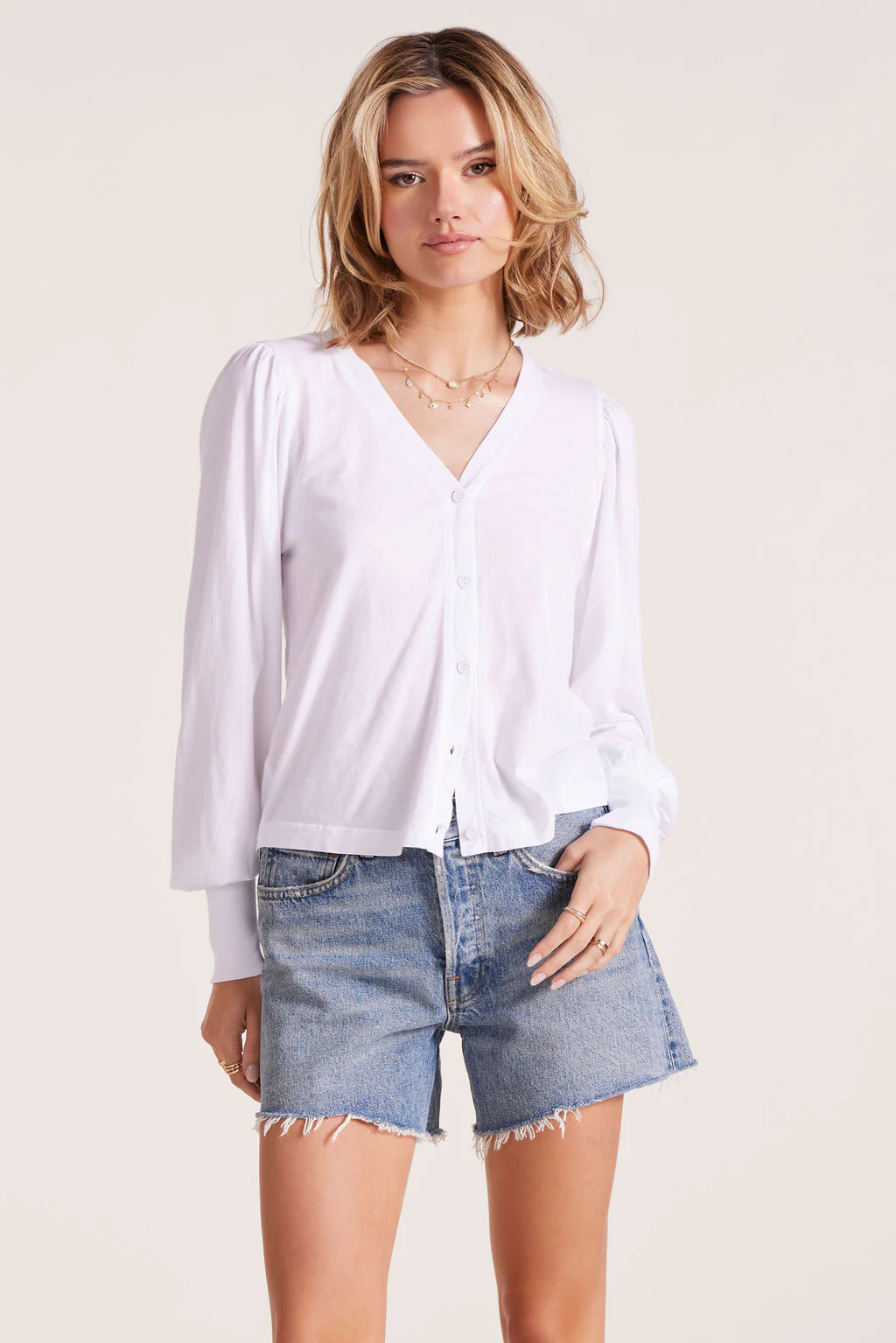 PUFF SLEEVE CARDIGAN - Image 3