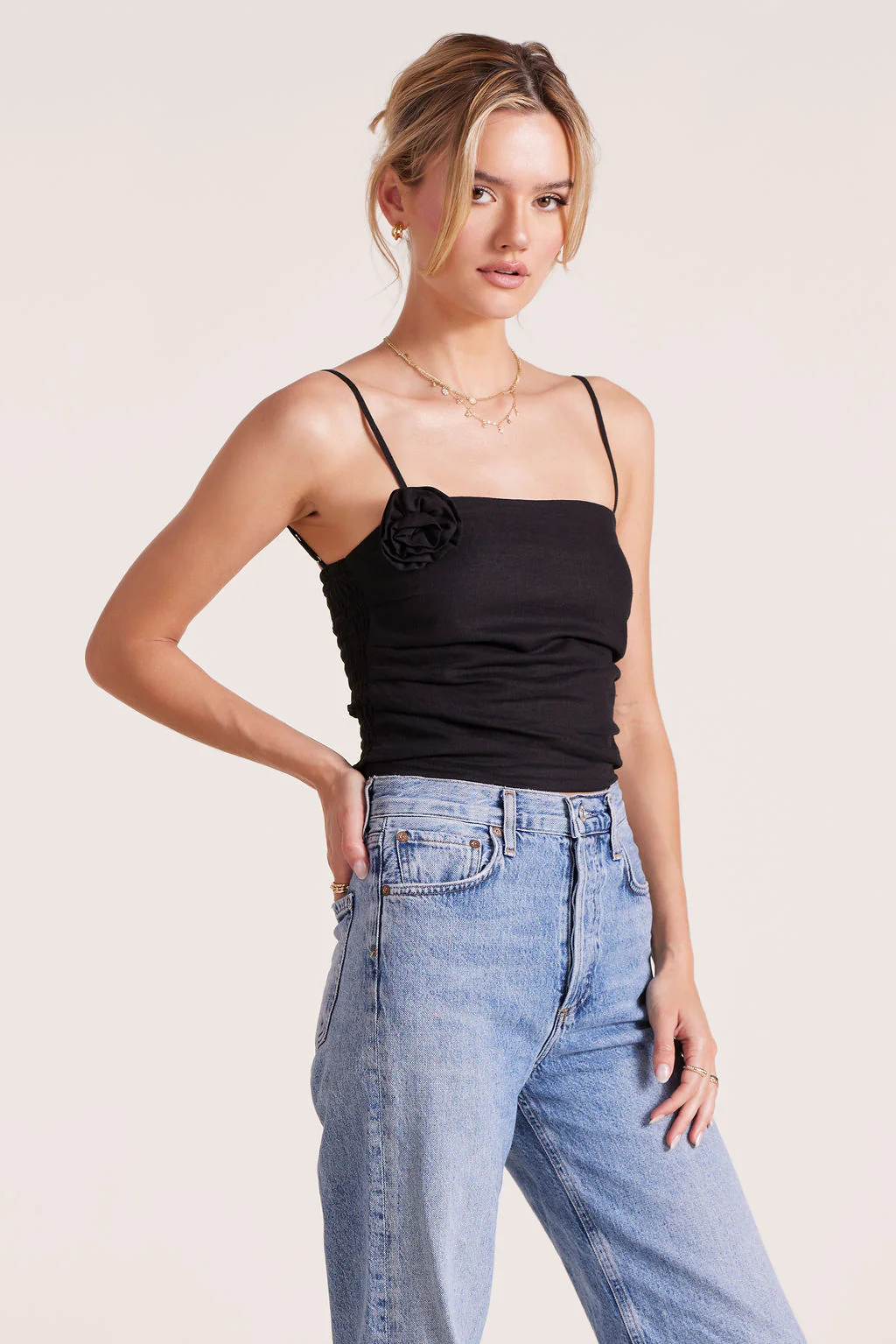 ROSE LINEN TUBE TOP - Image 3