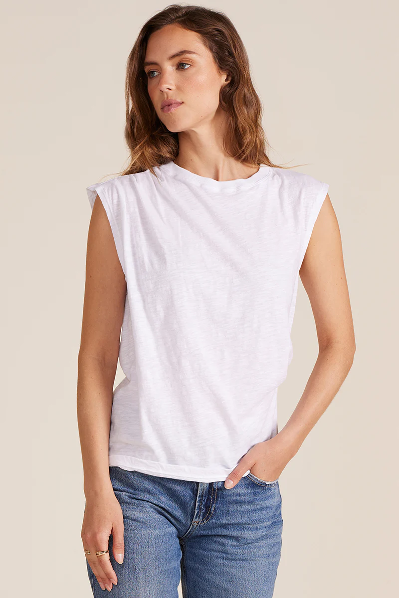 ASYMMETRICAL PLEATED MUSCLE TEE - Image 3