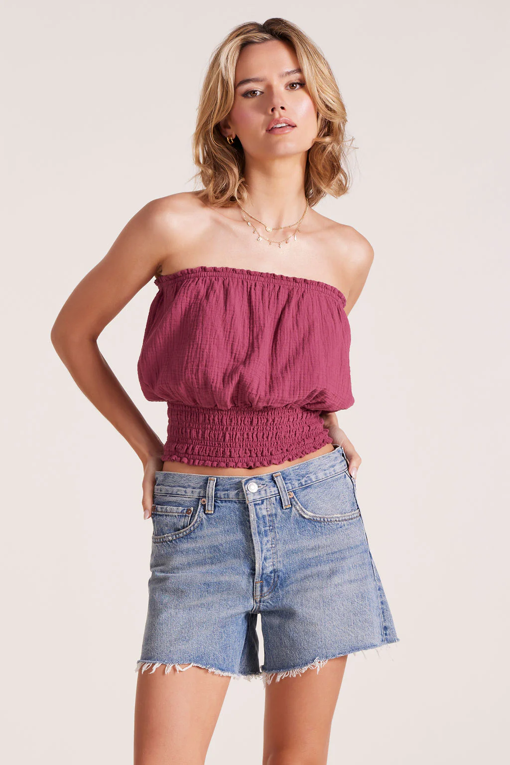 SMOCKED TUBE TOP - Image 4