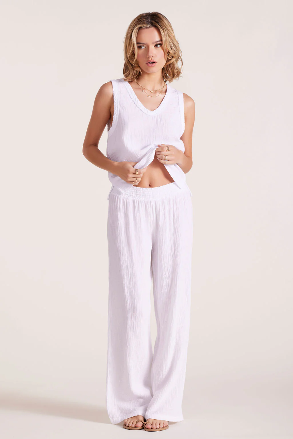 V-NECK RAW EDGE TANK - Image 5