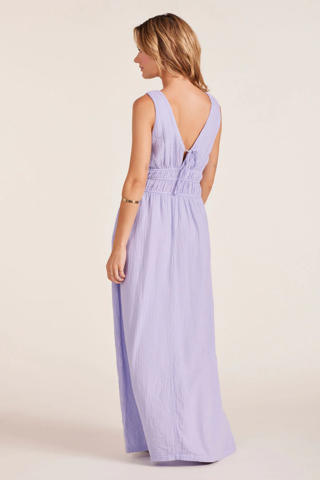 VNECK SMOCKED TANK DRESS - Image 4